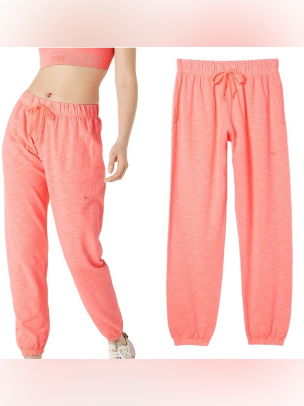 Victoria's Secret PINK Coral Flash Cotton Slub Jogger